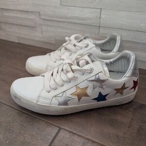 Zadig & Voltaire White Sneakers with Multicolor Stars